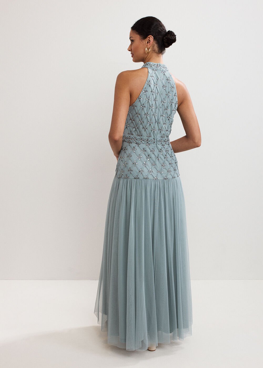 Nola Sequin Dress - Eau De Nil