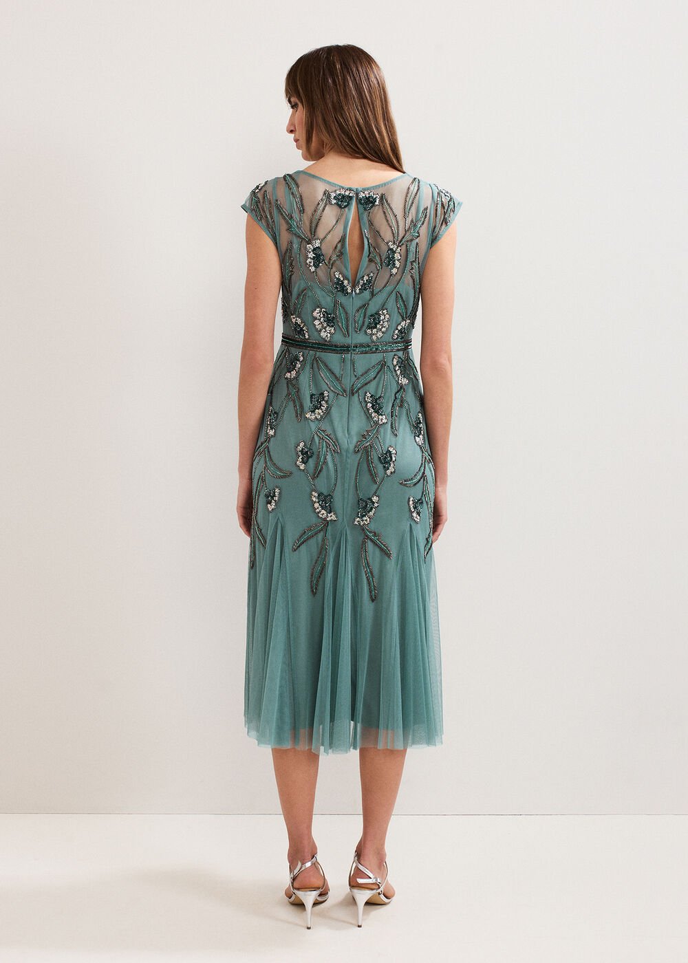Evonne Beaded Dress - Pale Green