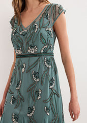 Evonne Beaded Dress - Pale Green