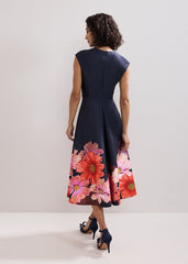 Rakhi Scuba Dress - Navy