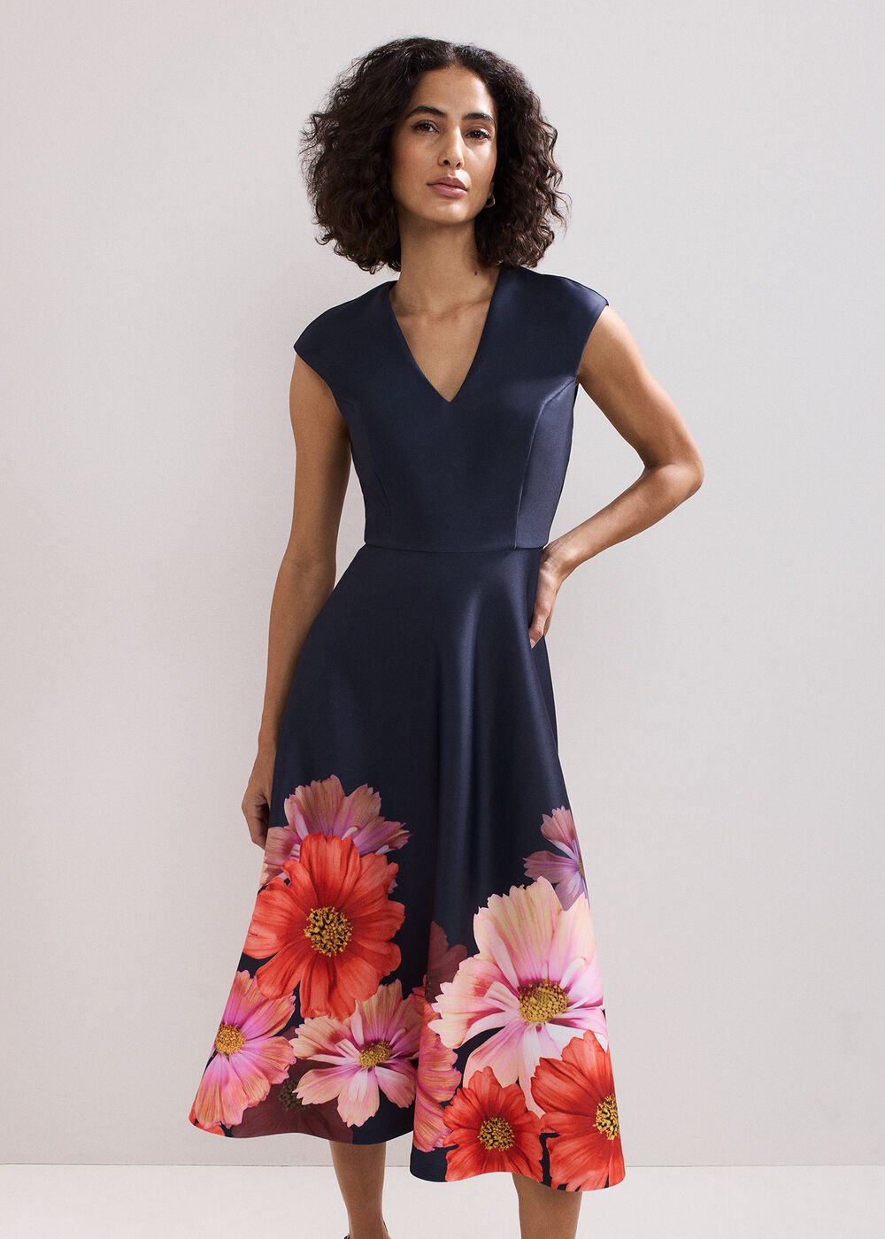 Rakhi Scuba Dress - Navy