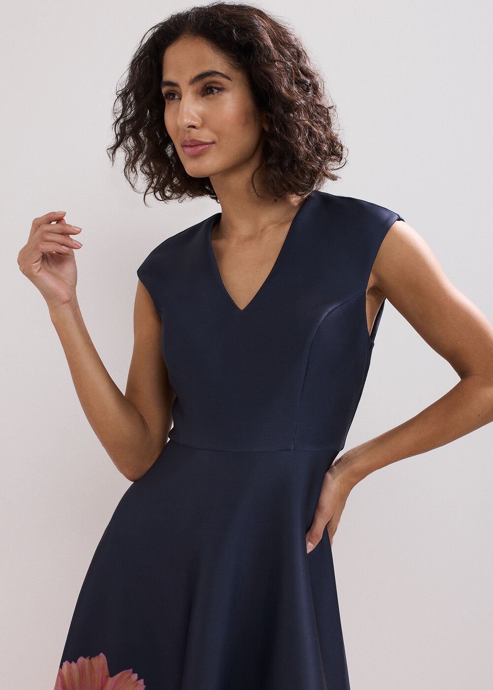 Rakhi Scuba Dress - Navy