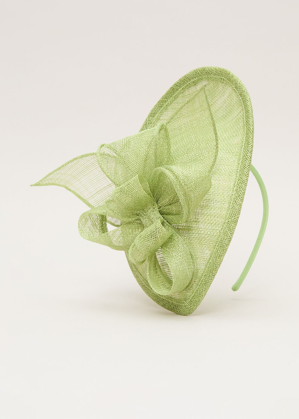 Mini Oval Fascinator - Pale Green