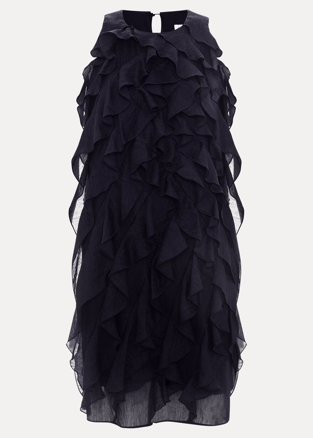 Latara Ruffle Dress - Navy