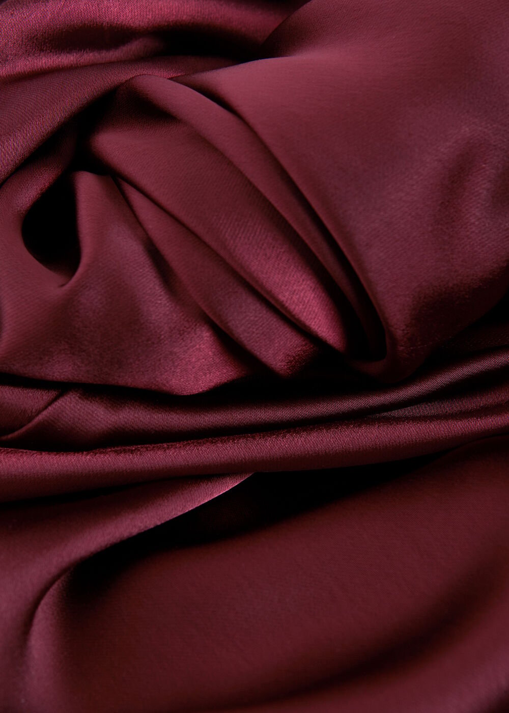 Felicity Satin Dress - Burgundy