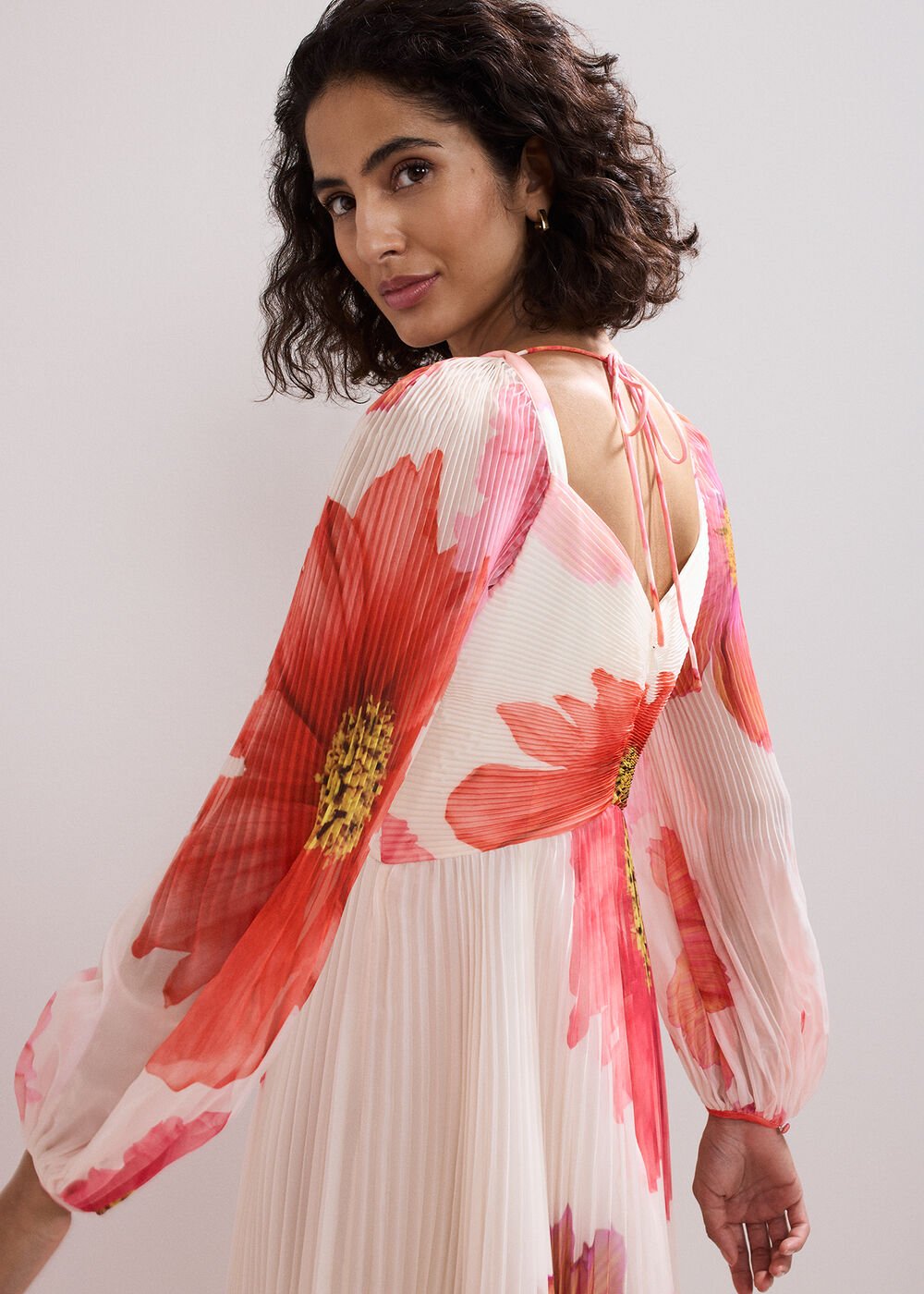 Reanna Pleated Dress - Ivory