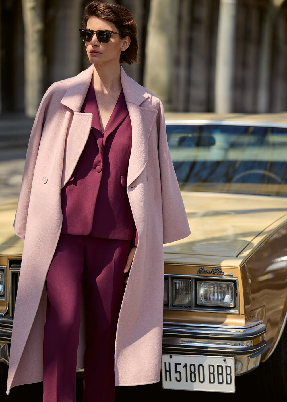 Darcy Pink Wool Coat - Pink