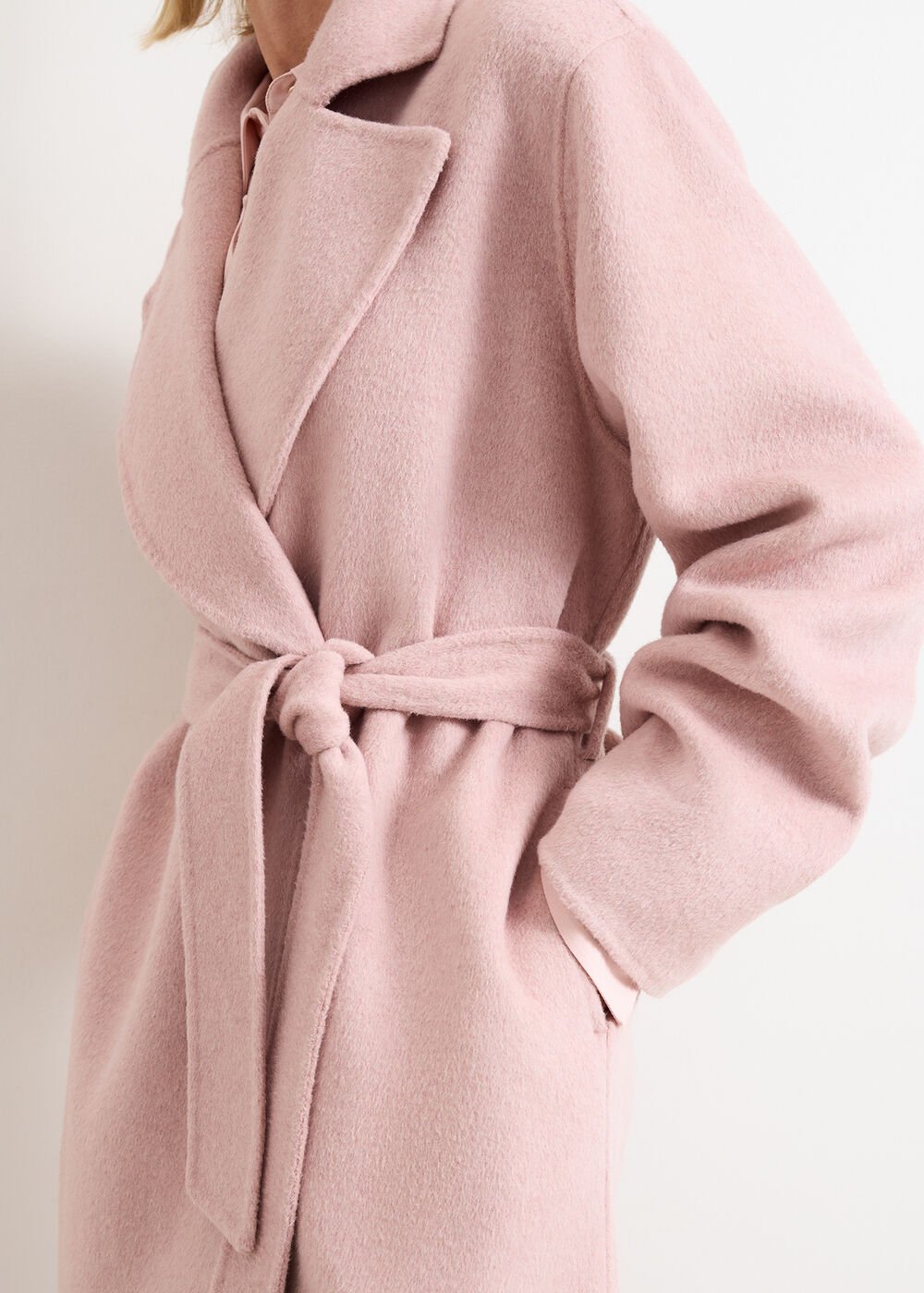 Darcy Pink Wool Coat - Pink