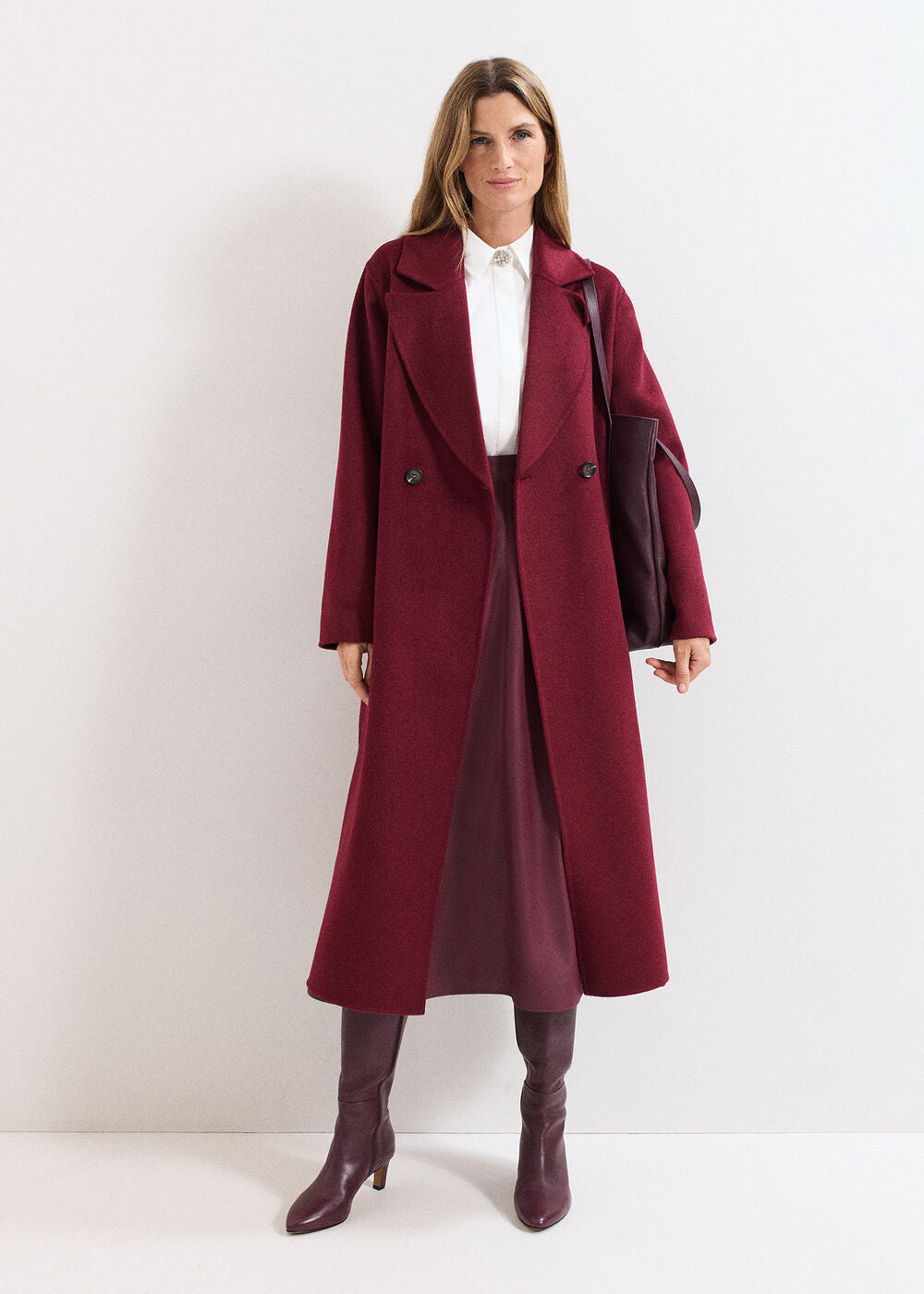 Petite Darcy Coat - Dark Red