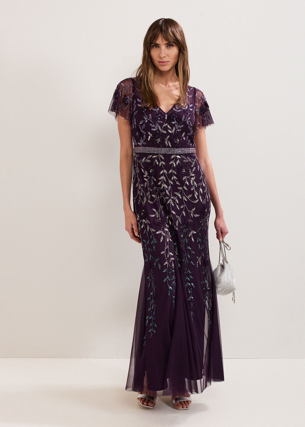 Kaida Beaded Dress - Purple