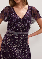 Kaida Beaded Dress - Purple