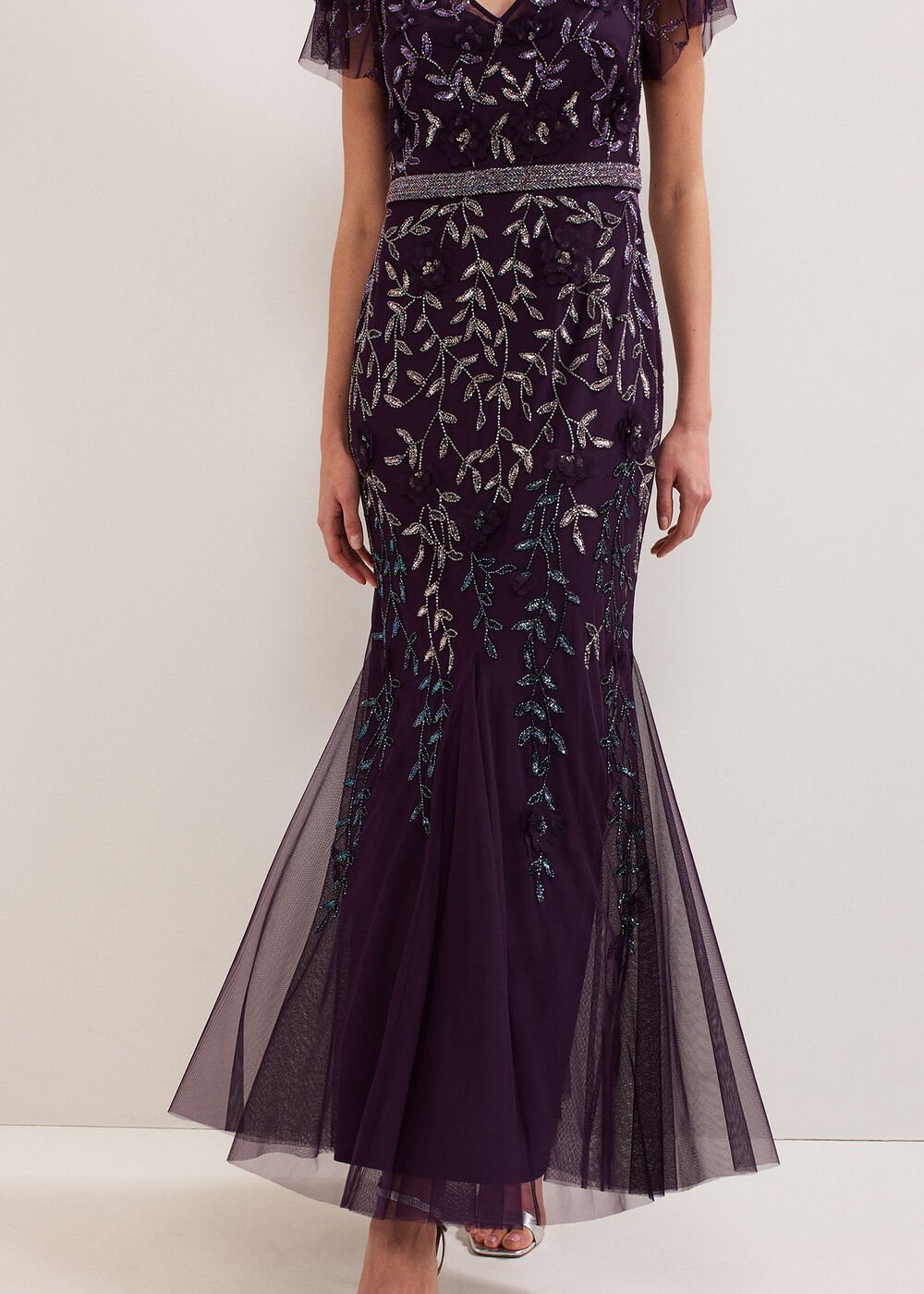 Kaida Beaded Dress - Purple