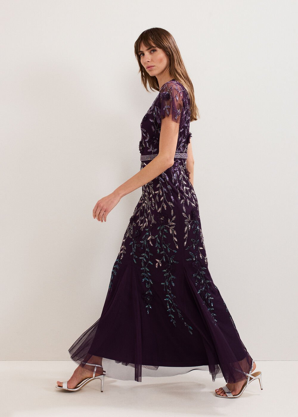 Kaida Beaded Dress - Purple