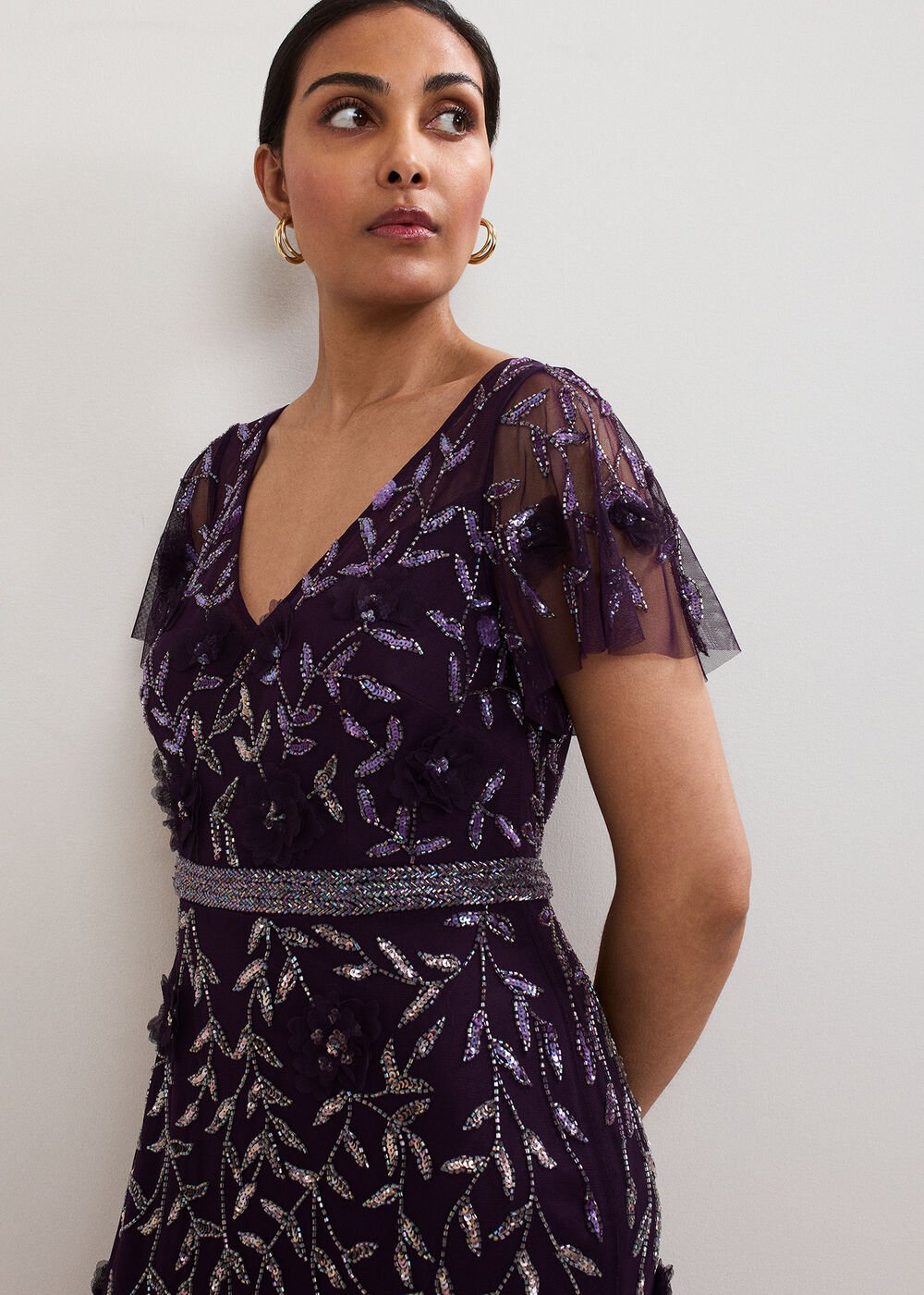 Petite Kaida Dress - Purple