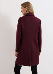 Lydia Wool Coat - Burgundy