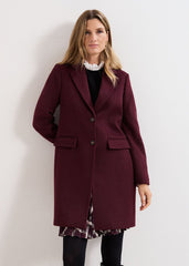 Lydia Wool Coat - Burgundy