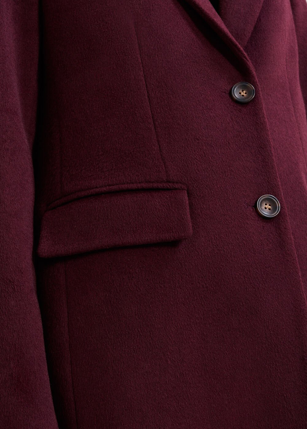 Lydia Wool Coat - Burgundy