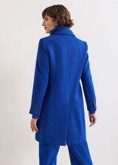 Lydia Blue Wool Coat - Cobalt