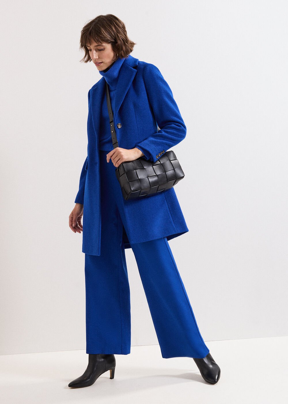 Lydia Blue Wool Coat - Cobalt