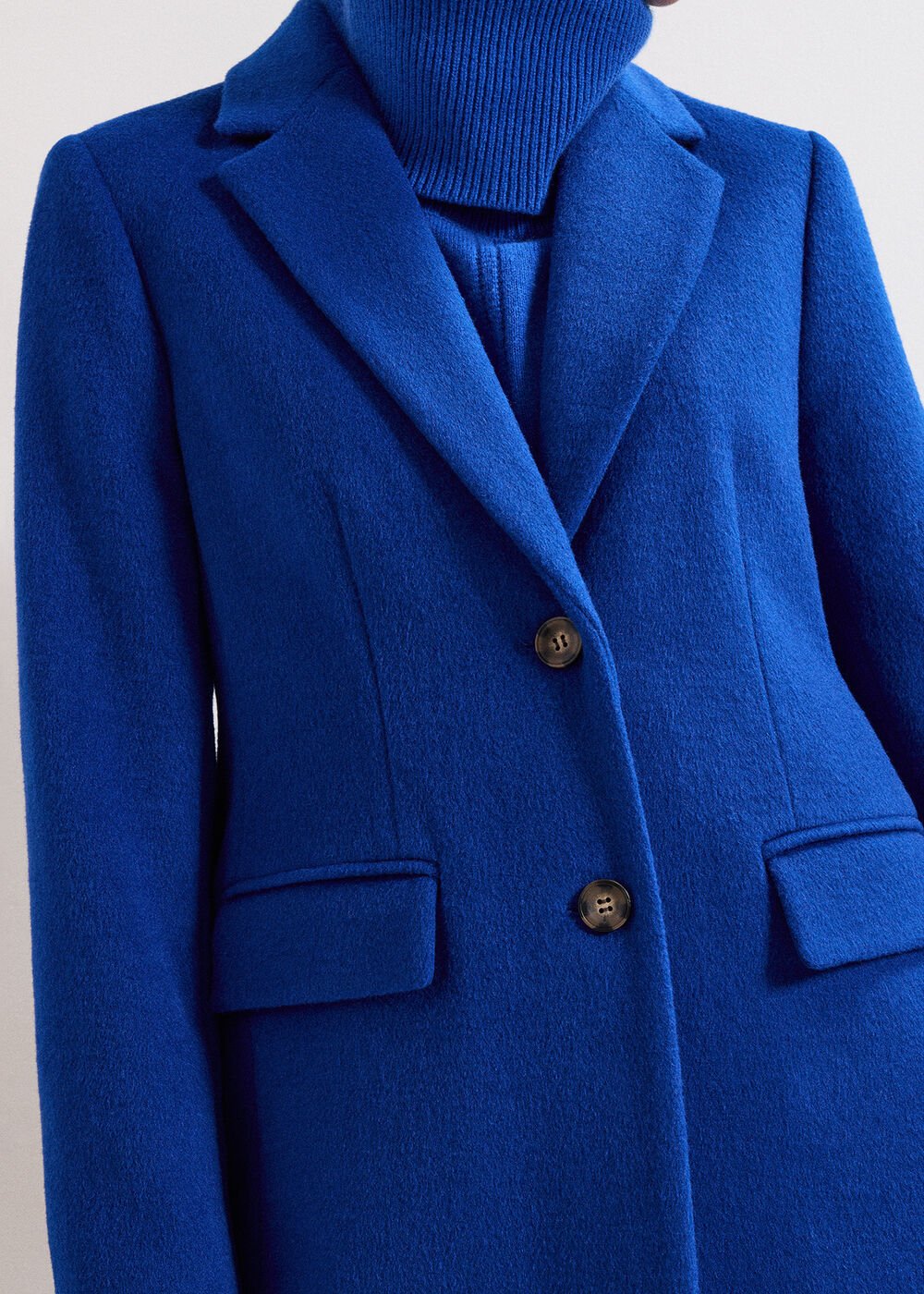 Lydia Blue Wool Coat - Cobalt