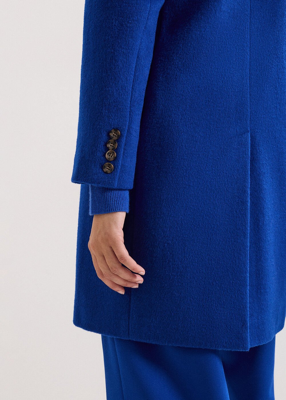 Lydia Blue Wool Coat - Cobalt