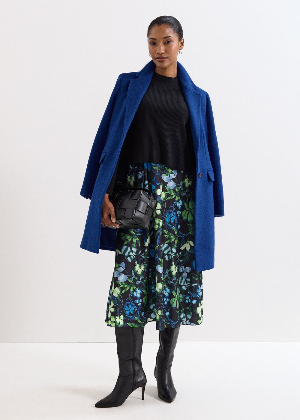 Lydia Blue Wool Coat - Cobalt
