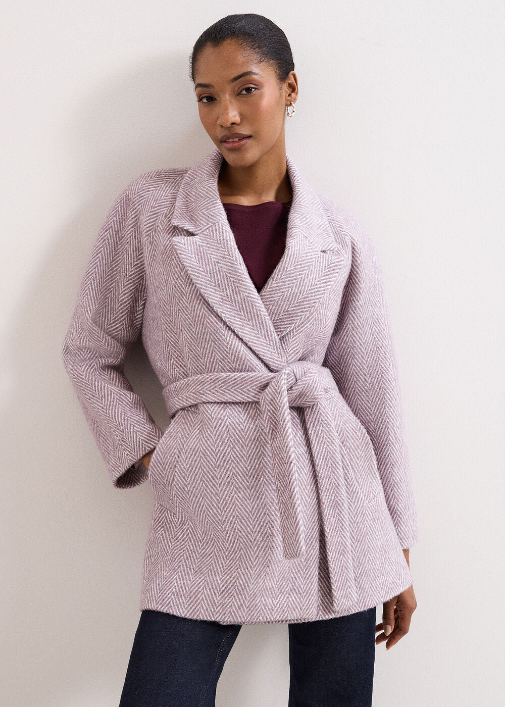 Niamh Wrap Coat - Lilac