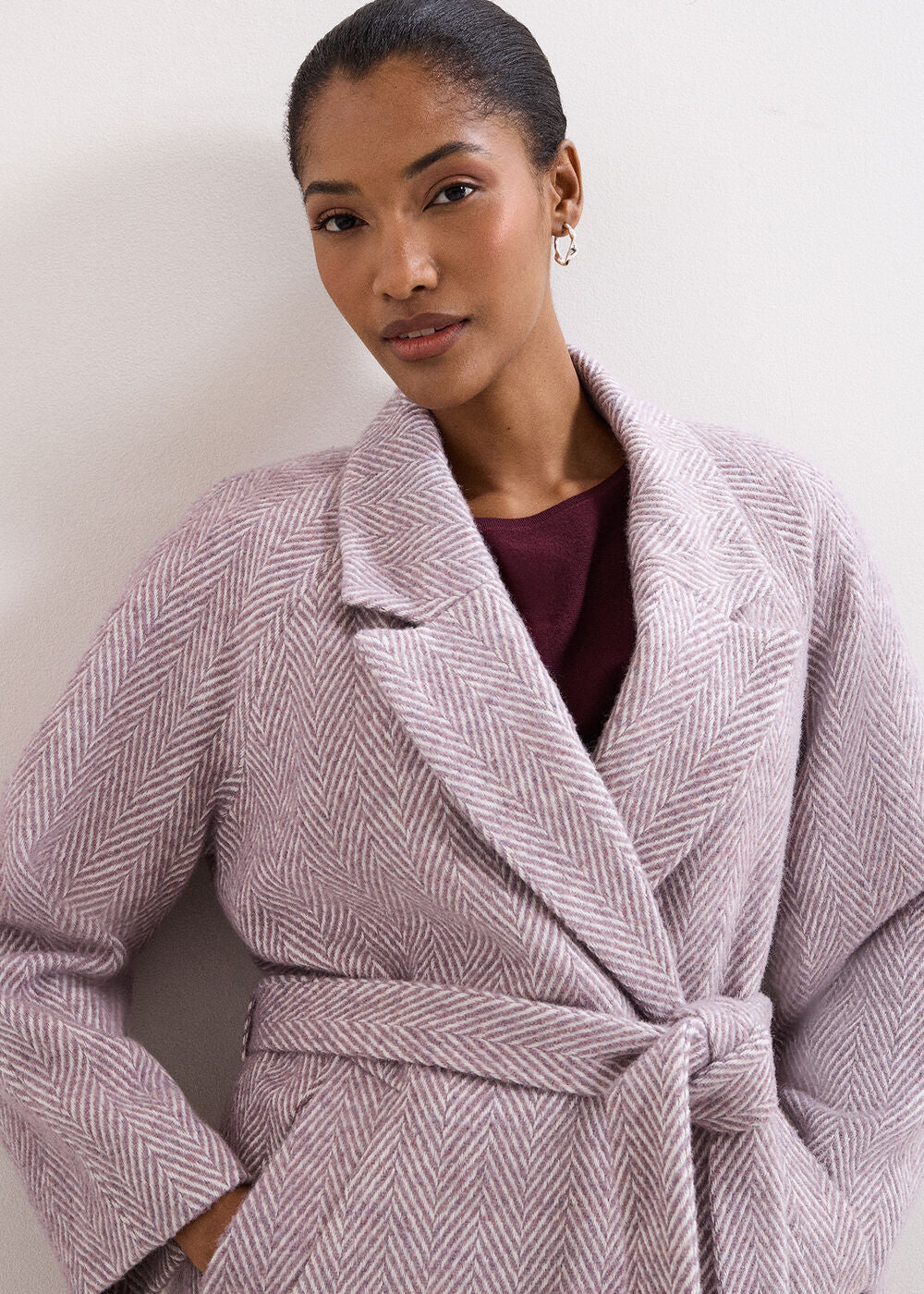 Niamh Wrap Coat - Lilac