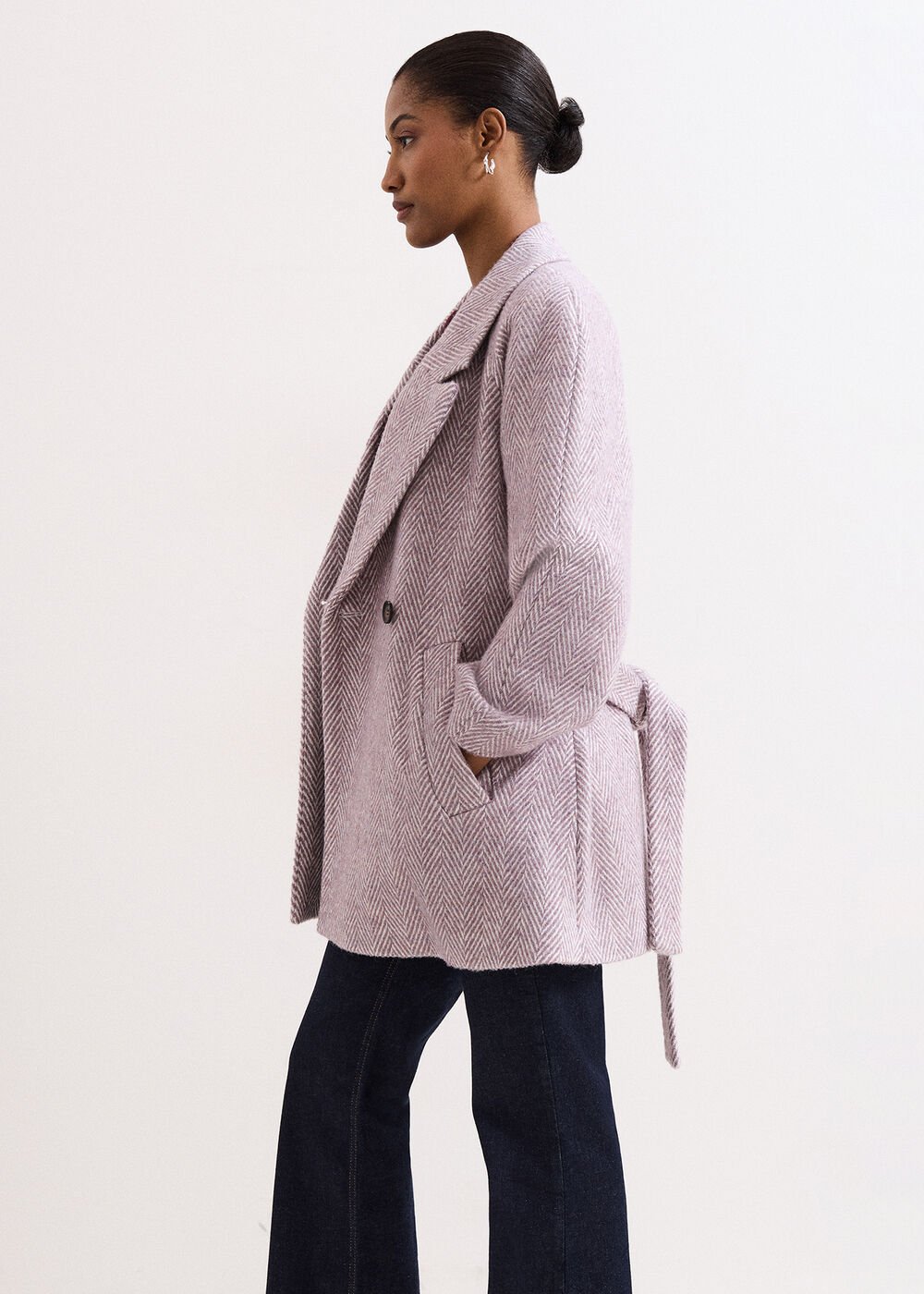 Niamh Wrap Coat - Lilac