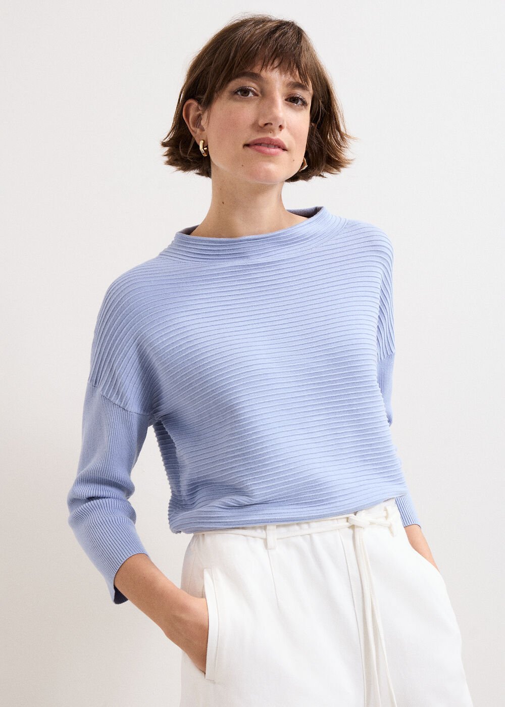Elise Ripple Jumper - Blue