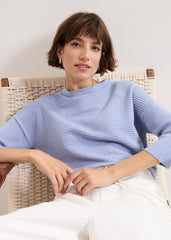 Elise Ripple Jumper - Blue