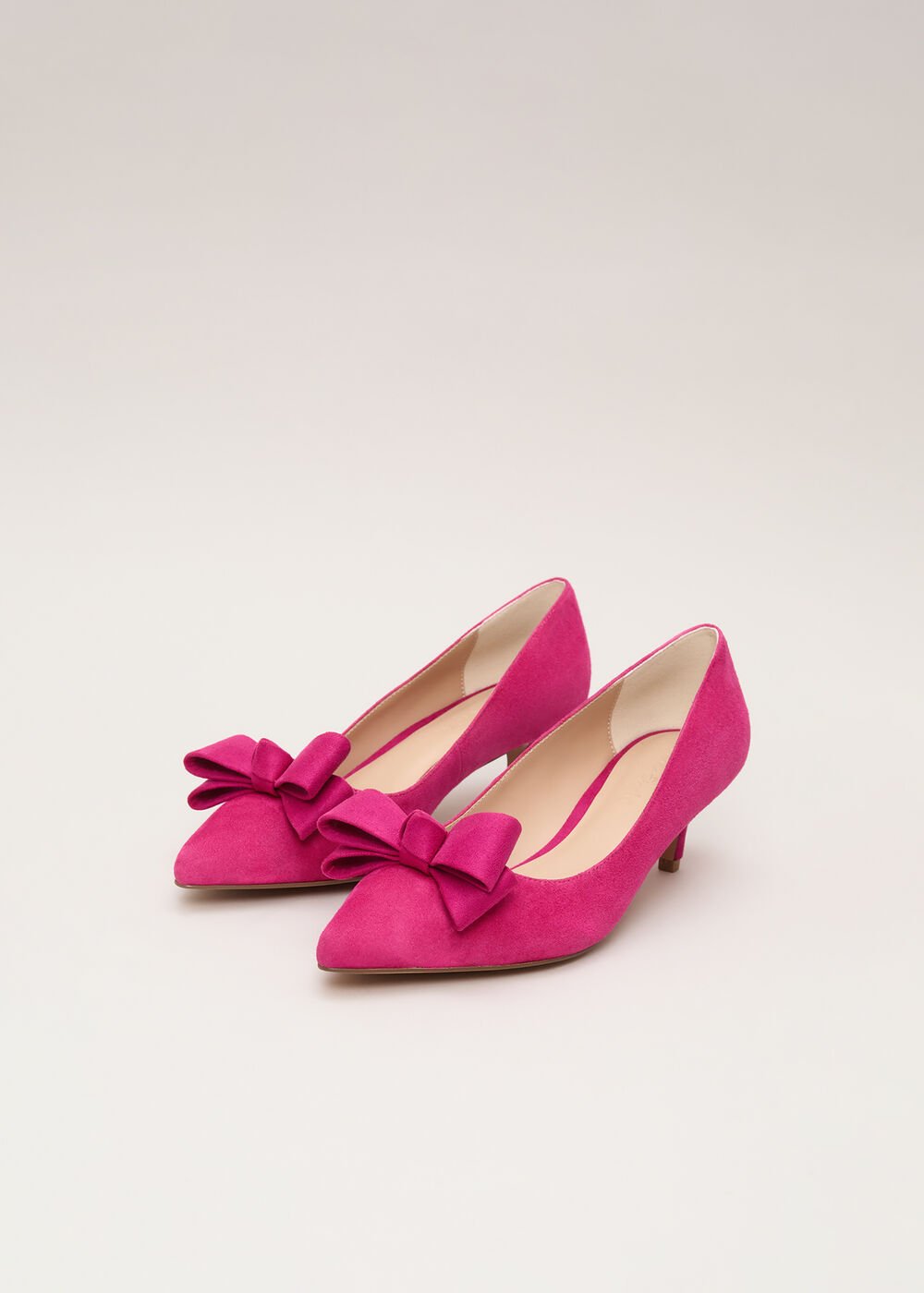 Suede Kitten Heel - Pink