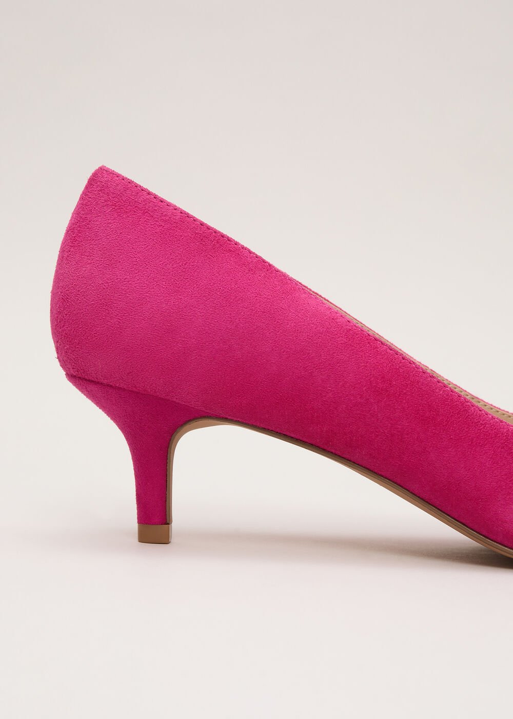 Suede Kitten Heel - Pink