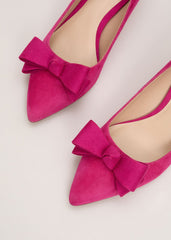Suede Kitten Heel - Pink