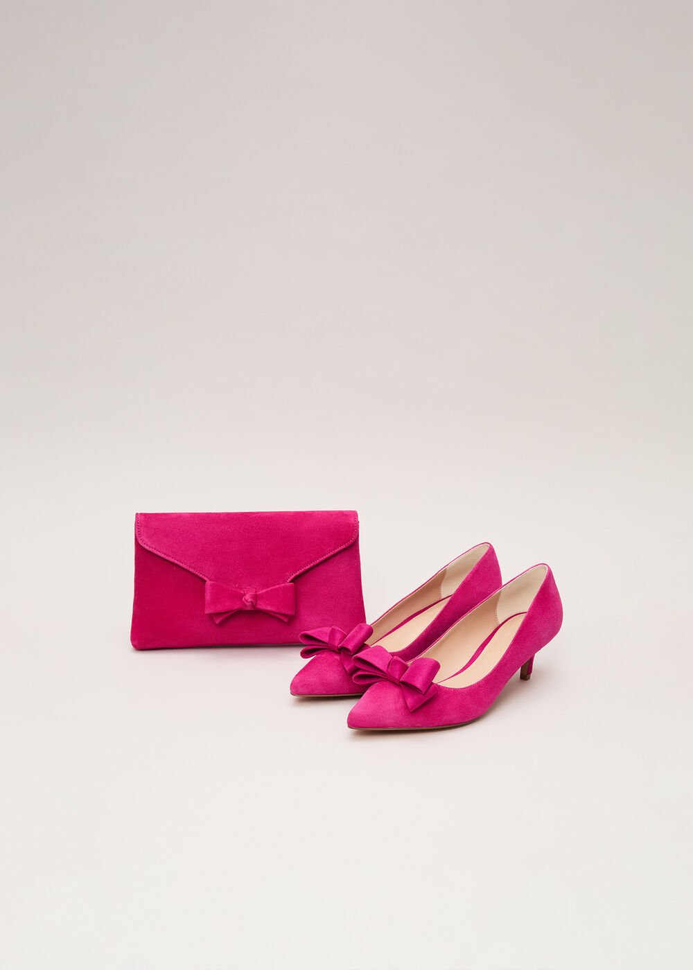 Suede Kitten Heel - Pink