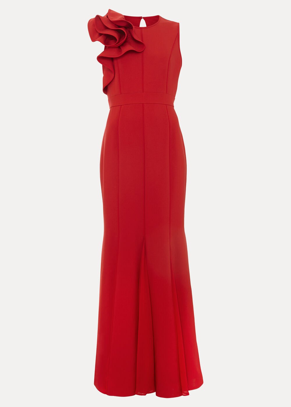 Tyra Ruffle Dress - Red
