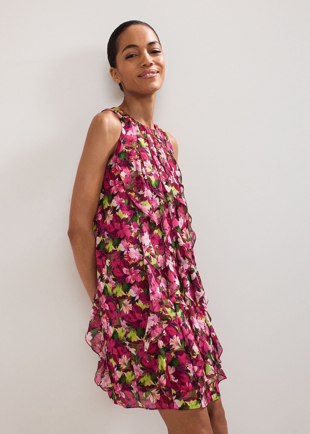 Cleo Ruffle Dress - Multi