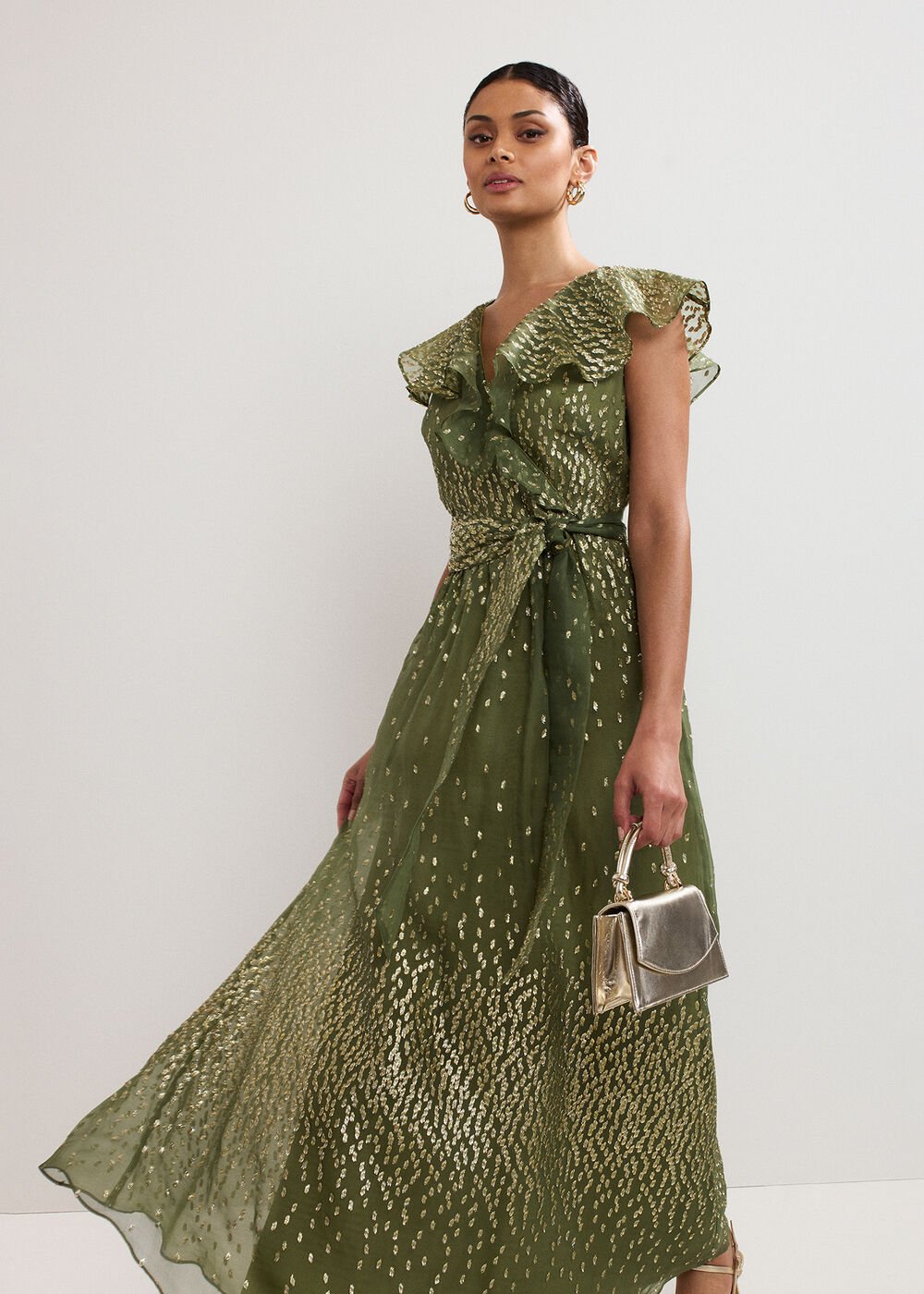 Astrid Frill Dress - Green