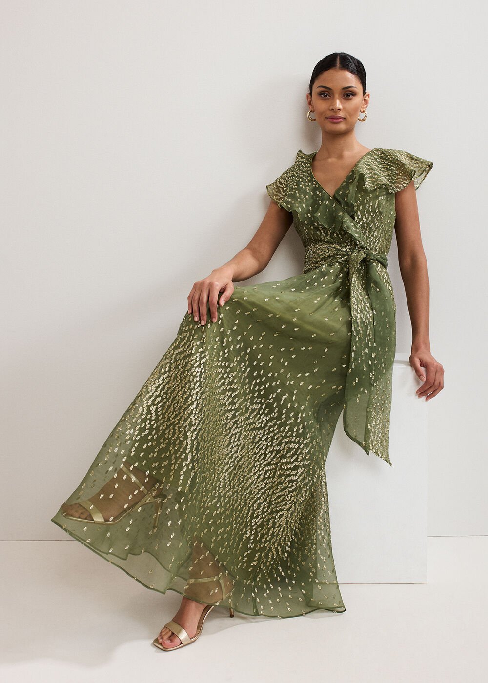 Astrid Frill Dress - Green