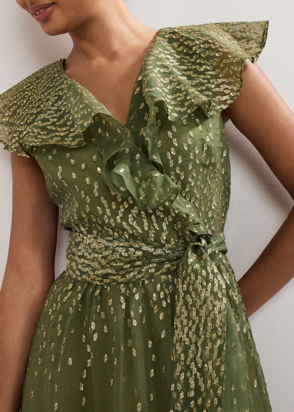 Astrid Frill Dress - Green