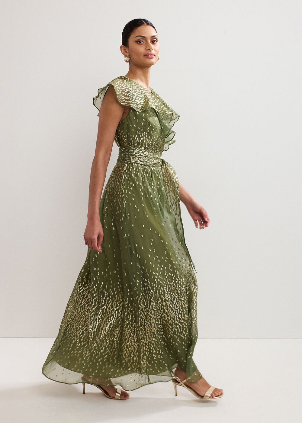 Astrid Frill Dress - Green