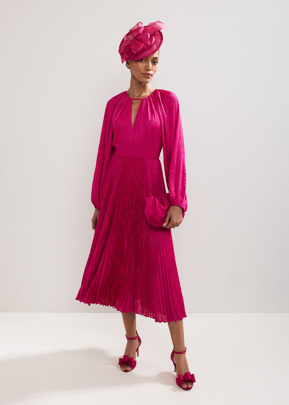 Faye Textured Dress - Pink