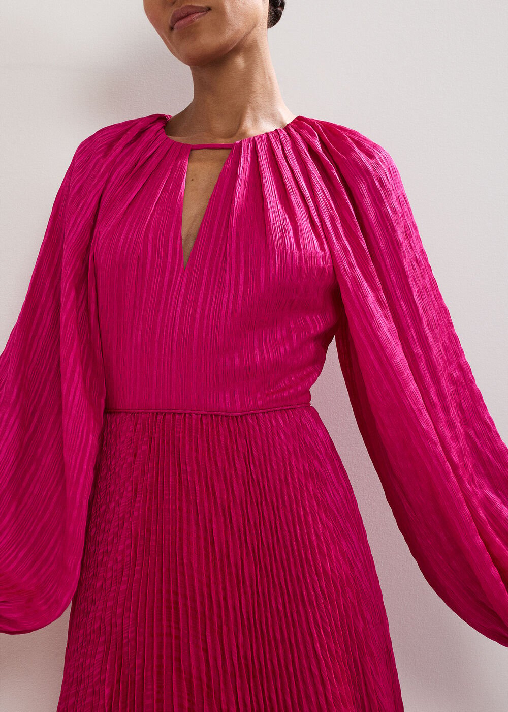 Faye Textured Dress - Pink