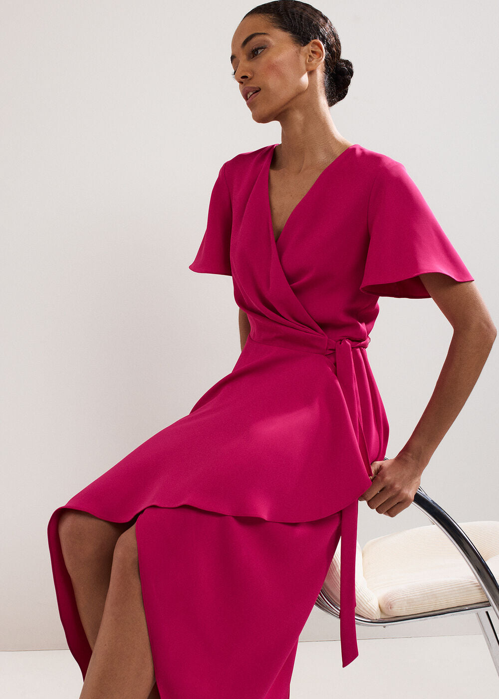 Julissa Wrap Dress - Pink