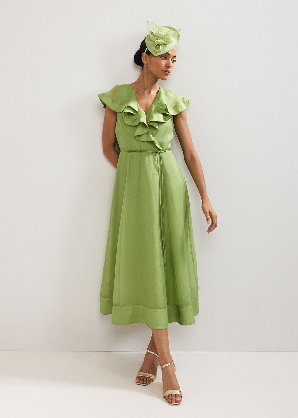 Annette Frill Dress - Green