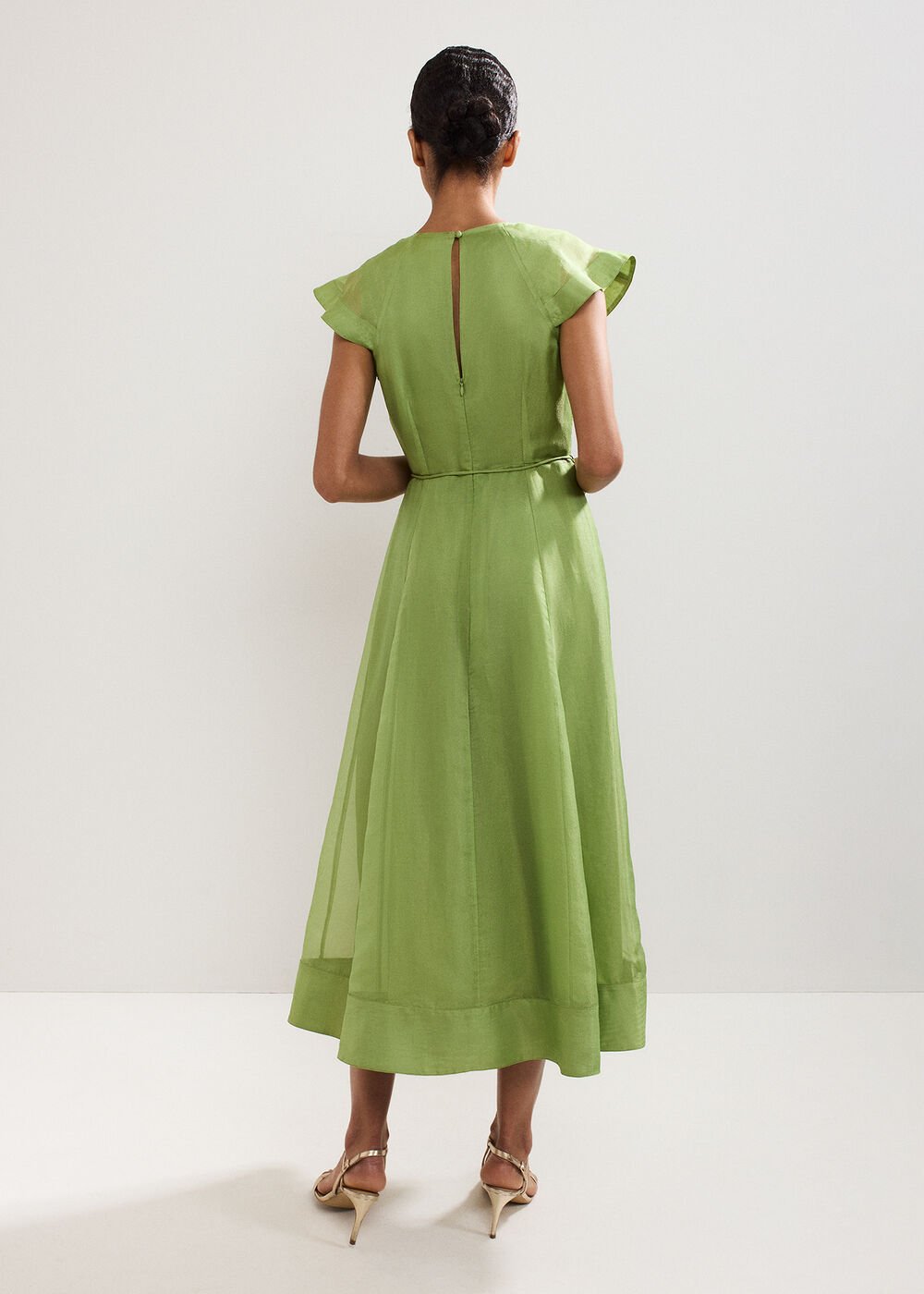 Annette Frill Dress - Green