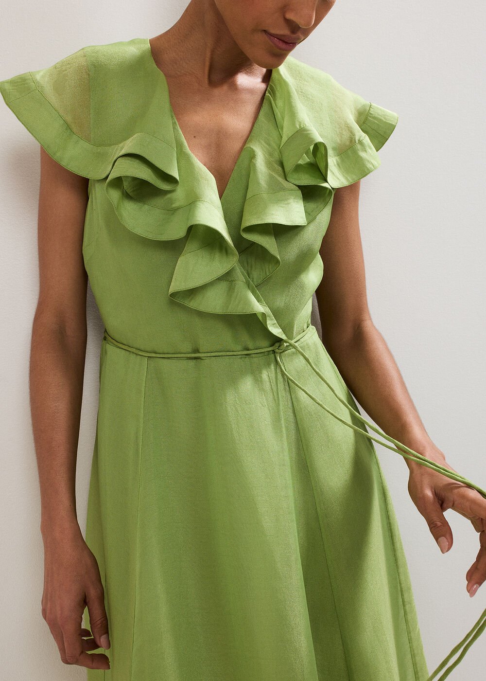 Annette Frill Dress - Green