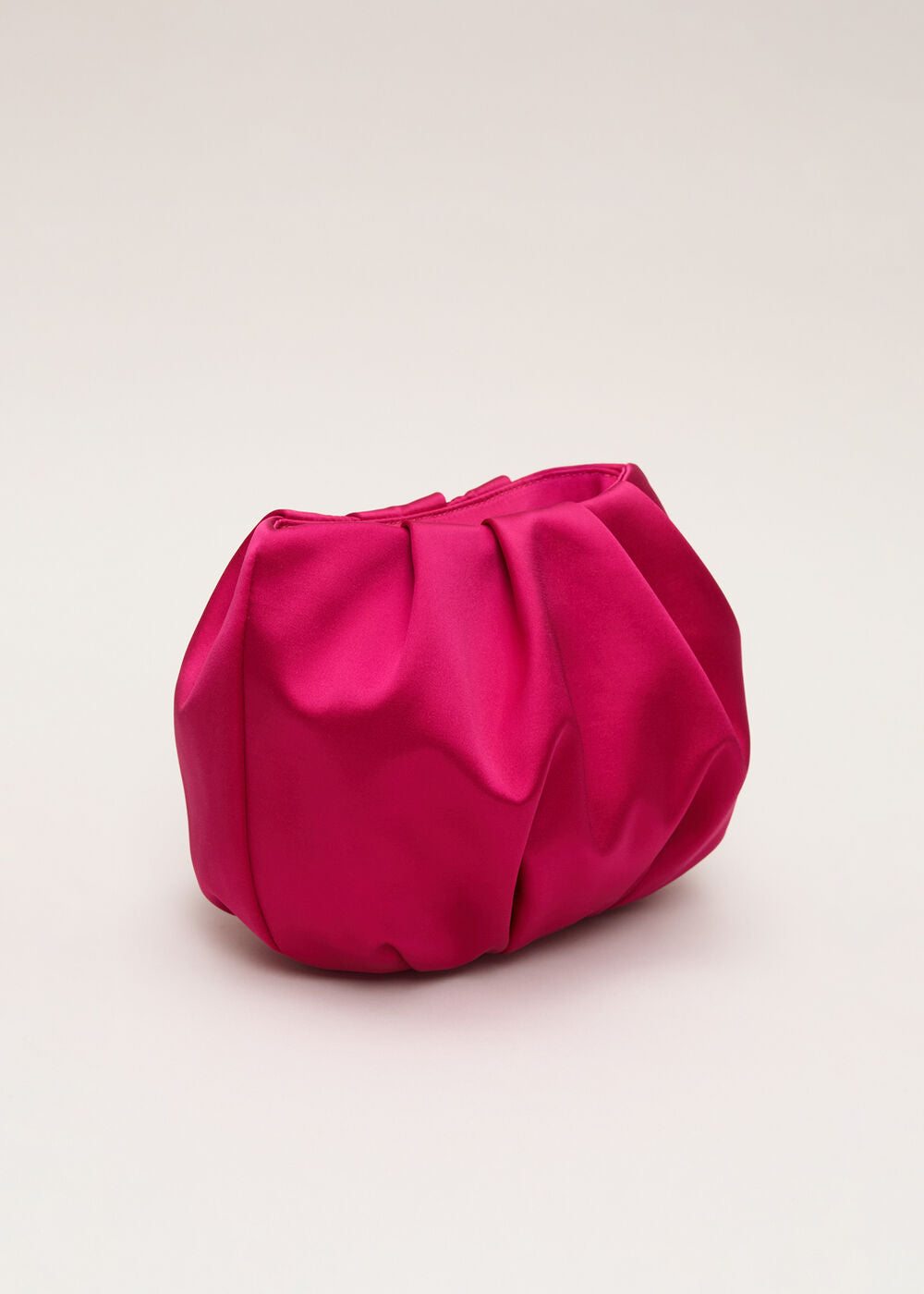 Satin Cloud Clutch - Pink