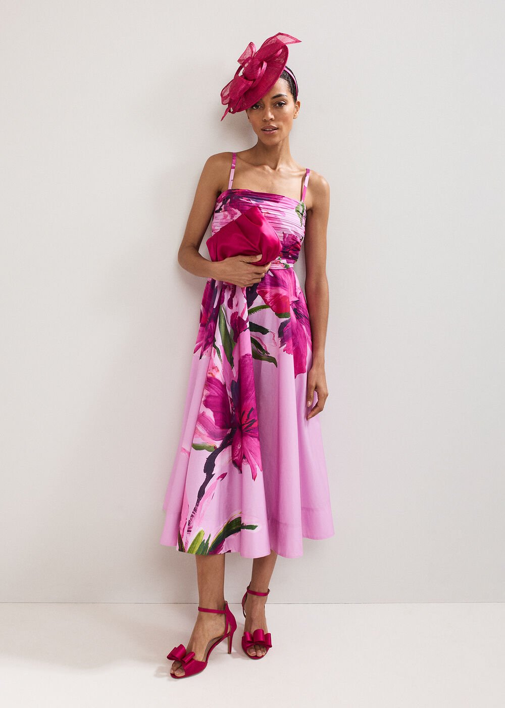Satin Cloud Clutch - Pink