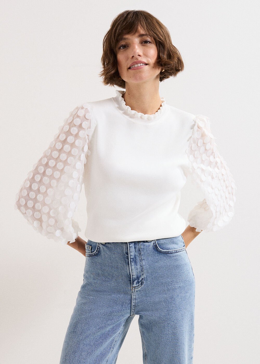 Shelly Detail Jumper - Ivory